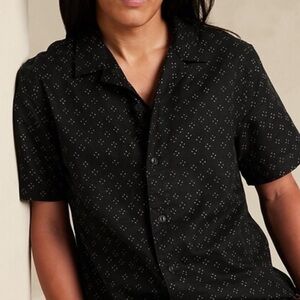 Banana Republic Men's Linen-Cotton Camp Shirt, Size Large